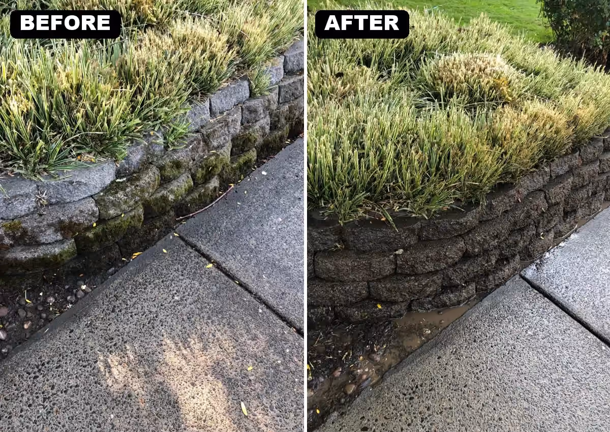 Retaining wall refresh — Cascade Armor job photo